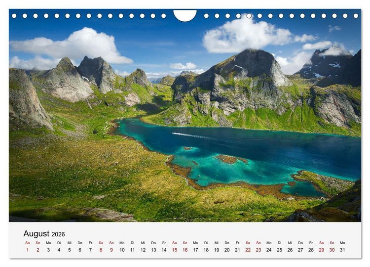 Produktbild: Farben der Lofoten - Jahreszeiten jenseits des Polarkreises (Wandkalender 2026 DIN A4 quer), CALVENDO Monatskalender