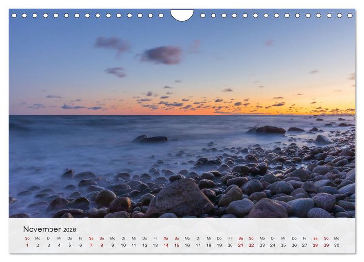 Produktbild: Nat&uuml;rliches R&uuml;gen und Hiddensee (Wandkalender 2026 DIN A4 quer), CALVENDO Monatskalender