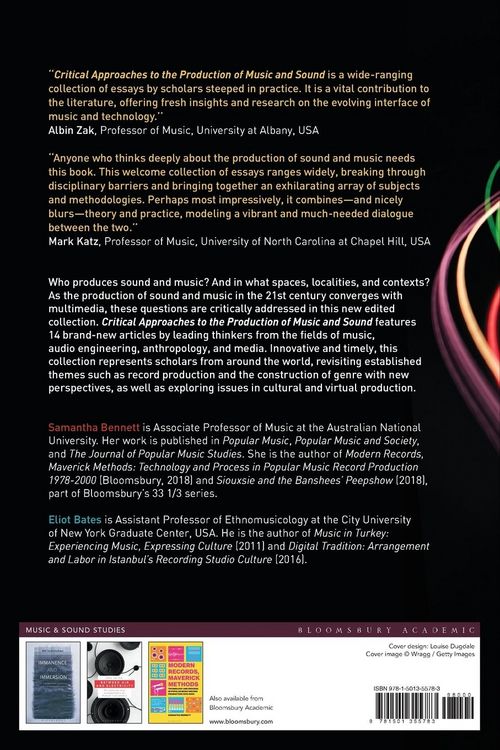 Produktbild: Critical Approaches to the Production of Music and Sound
