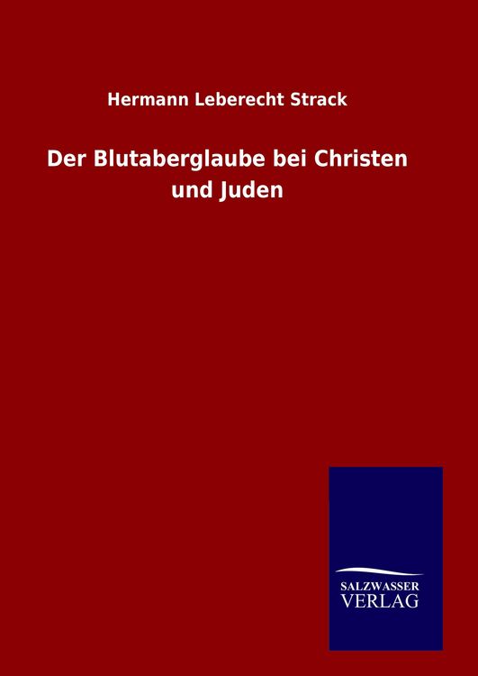Produktbild: Der Blutaberglaube bei Christen und Juden