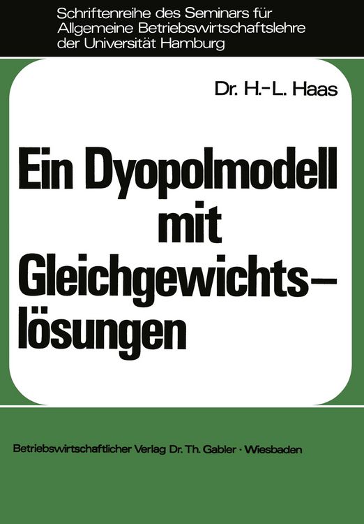 Produktbild: Ein Dyopolmodell mit Gleichgewichtsl&ouml;sungen