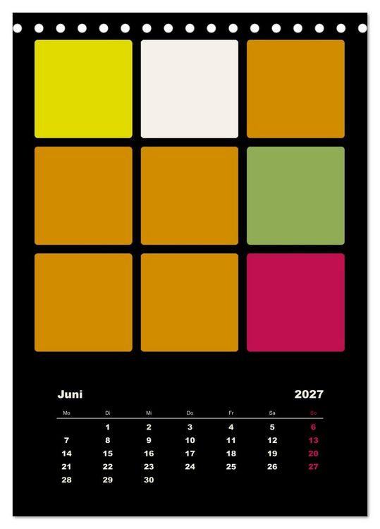 Produktbild: Fotokalender FARBFL&Auml;CHEN (Tischkalender 2027 DIN A5 hoch), CALVENDO Monatskalender