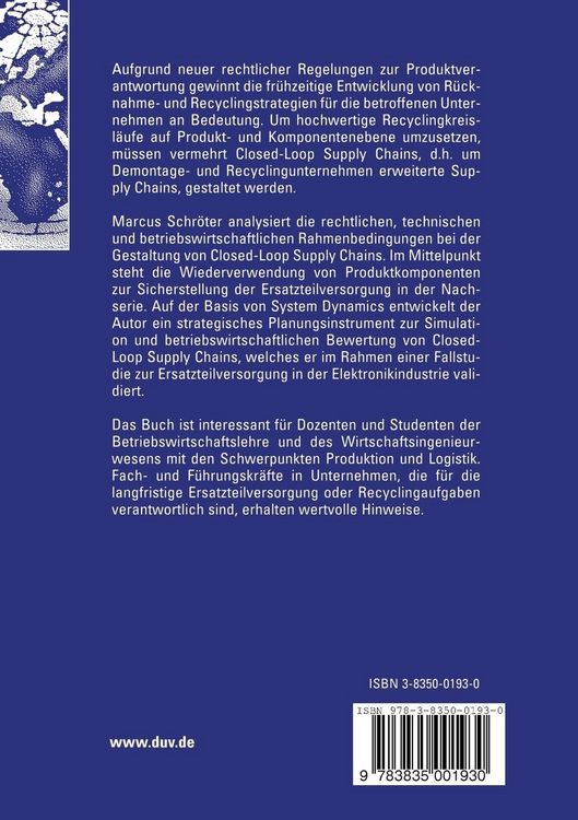 Produktbild: Strategisches Ersatzteilmanagement in Closed-Loop Supply Chains