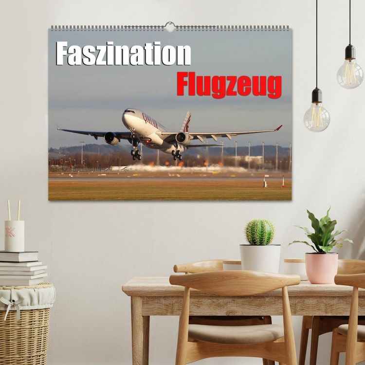 Produktbild: Faszination Flugzeug (Wandkalender 2026 DIN A2 quer), CALVENDO Monatskalender