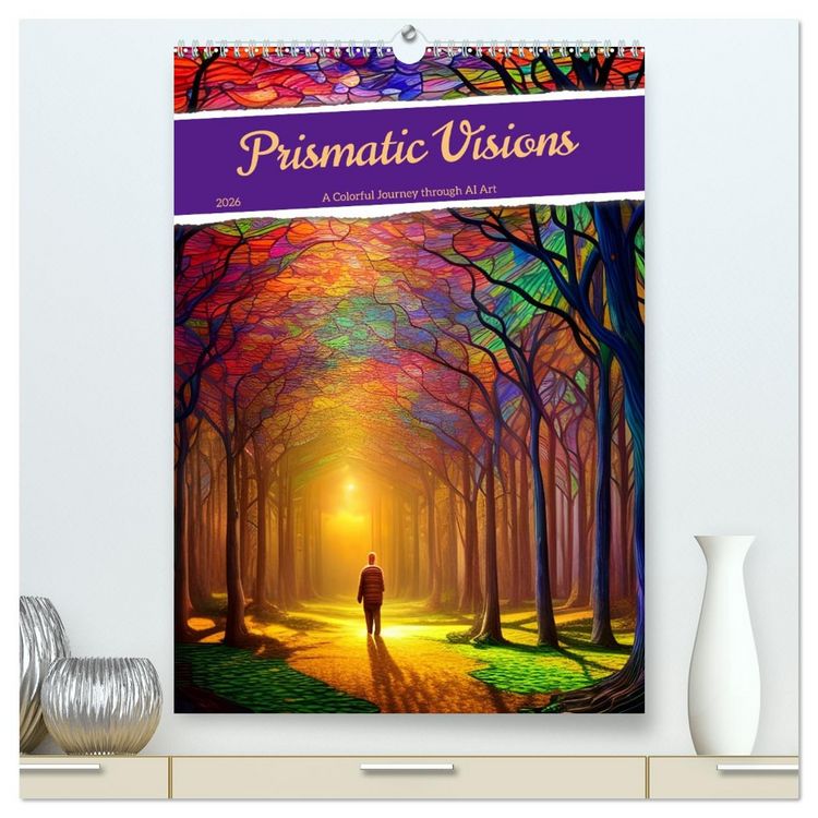 Produktbild: Prismatic Visions (High Quality Premium Wall Calendar 2026 DIN A2 portrait),CALVENDO 12 Month Wall Calendar