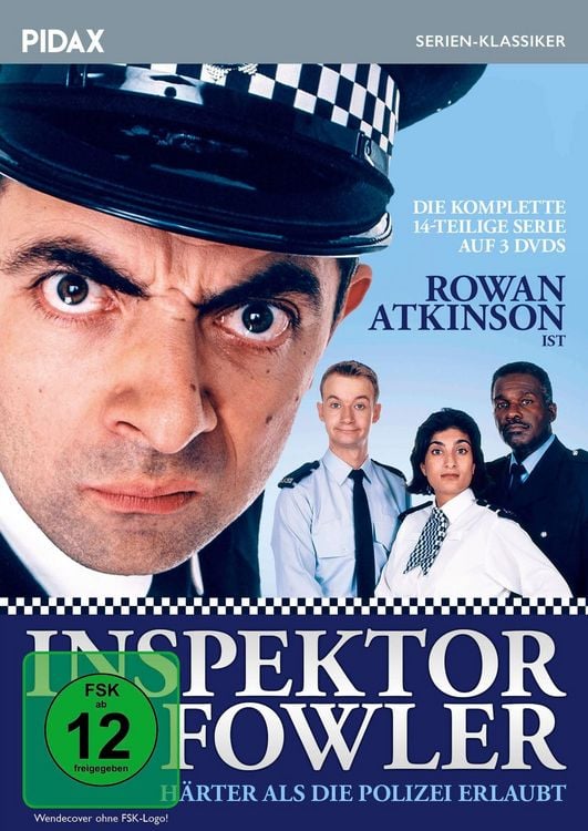 Produktbild: Inspektor Fowler - H&auml;rter als die Polizei erlaubt (The Thin Blue Line) / Die komplette 14-teilige Kulterie mit Rowan Atkinson (bekannt als &bdquo;Mr. Bean&ldquo;) (Pidax Serien-Klassiker) [2 DVDs]