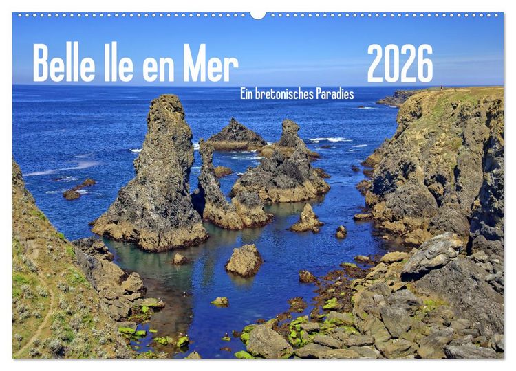 Produktbild: Belle Ile en Mer - Ein bretonisches Paradies (Wandkalender 2026 DIN A2 quer), CALVENDO Monatskalender
