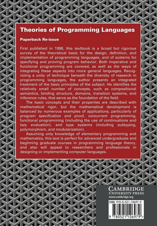 Produktbild: Theories of Programming Languages