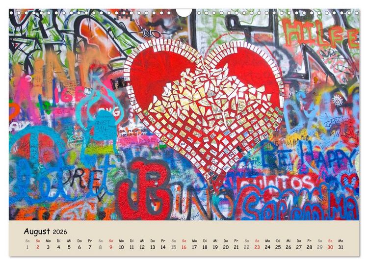 Produktbild: PRAG&hellip; wo der Frieden seine Mauer hat (Wandkalender 2026 DIN A3 quer), CALVENDO Monatskalender