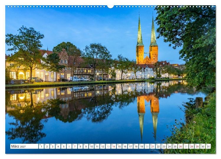 Produktbild: Deutschlands sch&ouml;nste Altst&auml;dte - Schleswig-Holstein (Wandkalender 2027 DIN A2 quer), CALVENDO Monatskalender