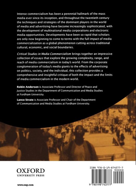 Produktbild: Critical Studies in Media Commercialism