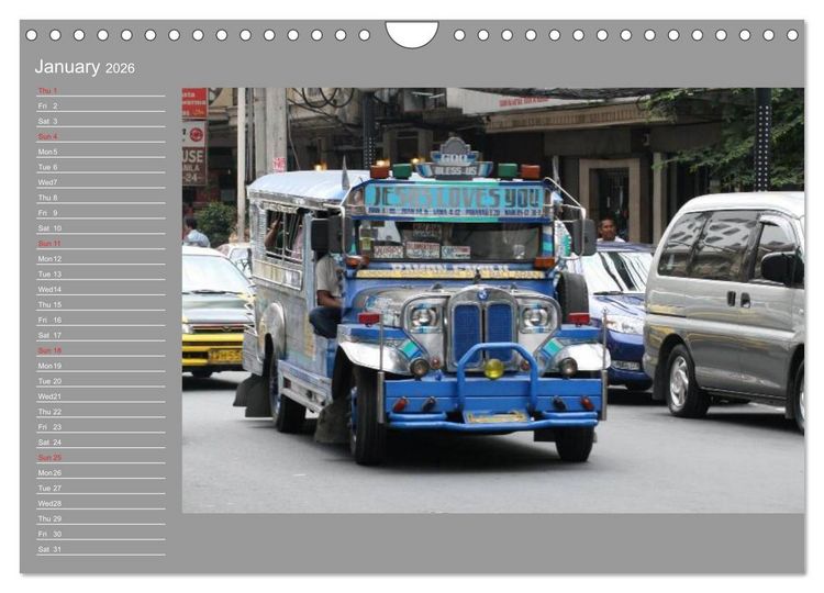 Produktbild: Philippines Colorful Life (Wall Calendar 2026 DIN A4 landscape), CALVENDO 12 Month Wall Calendar