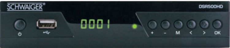 Produktbild: Schwaiger DSR500HD HD-SAT-Receiver Front-USB Anzahl Tuner: 1