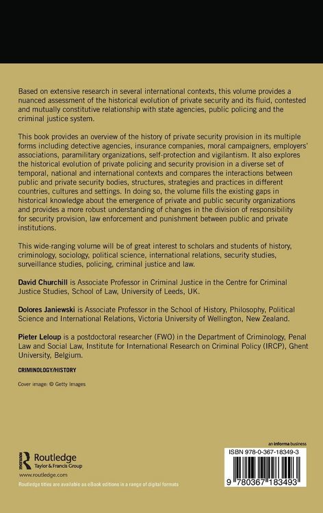 Produktbild: Private Security and the Modern State