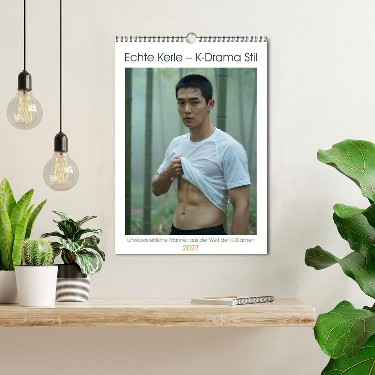 Produktbild: Echte Kerle &ndash; K-Drama Stil (Wandkalender 2027 DIN A3 hoch), CALVENDO Monatskalender