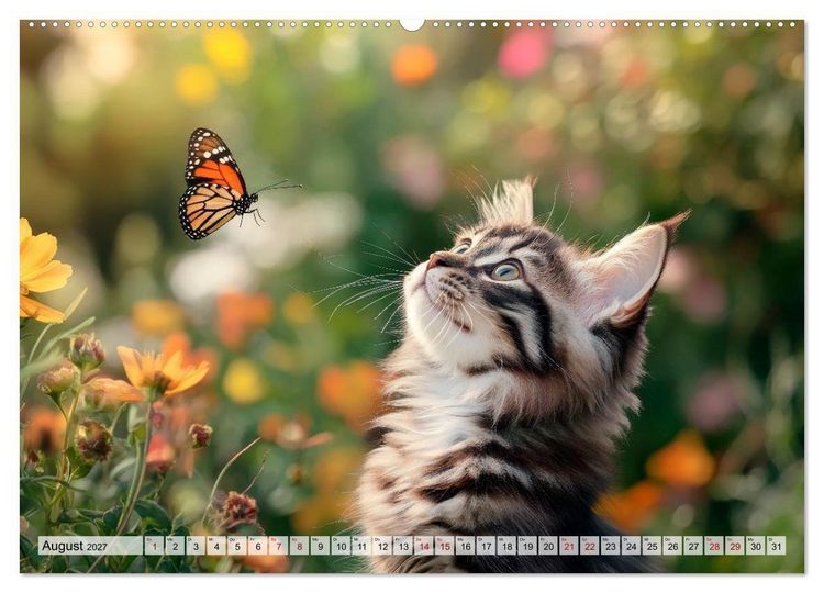 Produktbild: Kleine K&auml;tzchen - Ein Jahr voller Samtpfotenzauber (hochwertiger Premium Wandkalender 2027 DIN A2 quer), Kunstdruck in Hochglanz