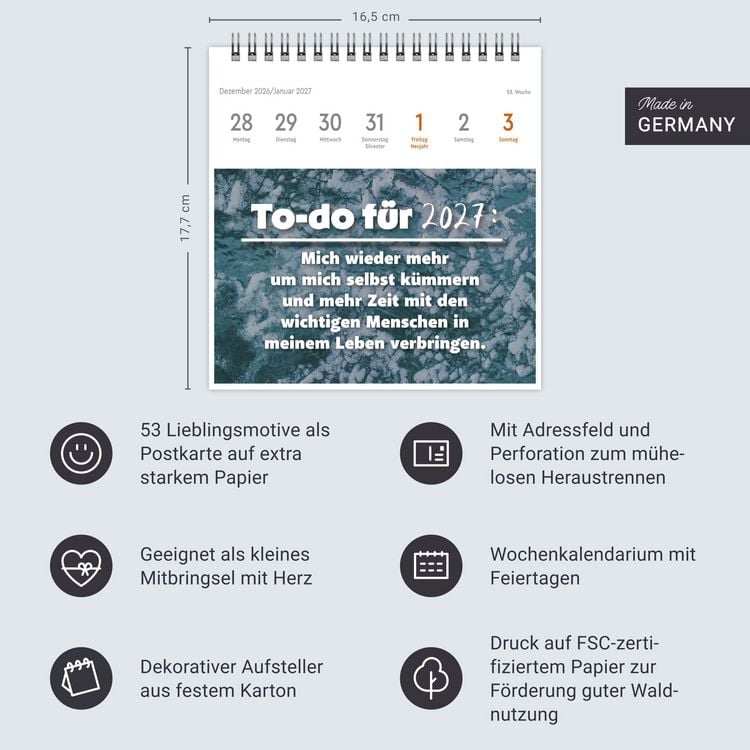 Produktbild: Visual Statements Premium-Postkartenkalender 2027