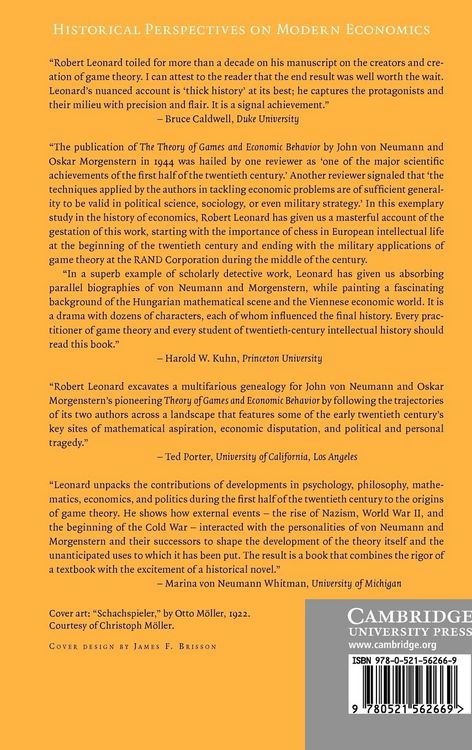 Produktbild: Von Neumann, Morgenstern, and the Creation of Game Theory