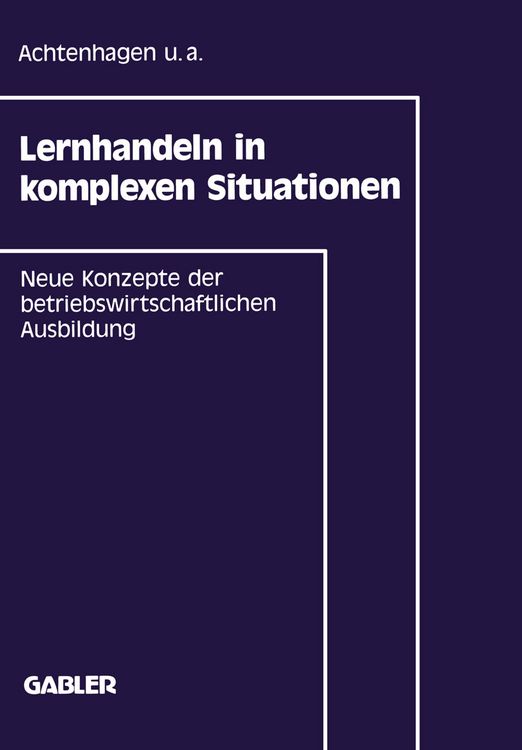 Produktbild: Lernhandeln in komplexen Situationen