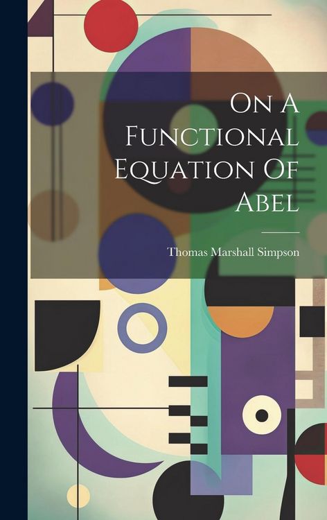 Produktbild: On A Functional Equation Of Abel