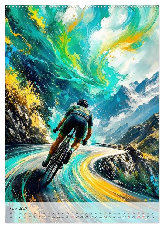 Produktbild: Herzschlag 180 - Wenn Rennradsport zur Kunst wird (hochwertiger Premium Wandkalender 2027 DIN A2 hoch), Kunstdruck in Hochglanz