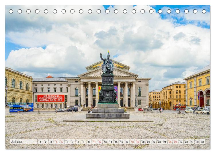 Produktbild: M&uuml;nchen Impressionen (Tischkalender 2026 DIN A5 quer), CALVENDO Monatskalender