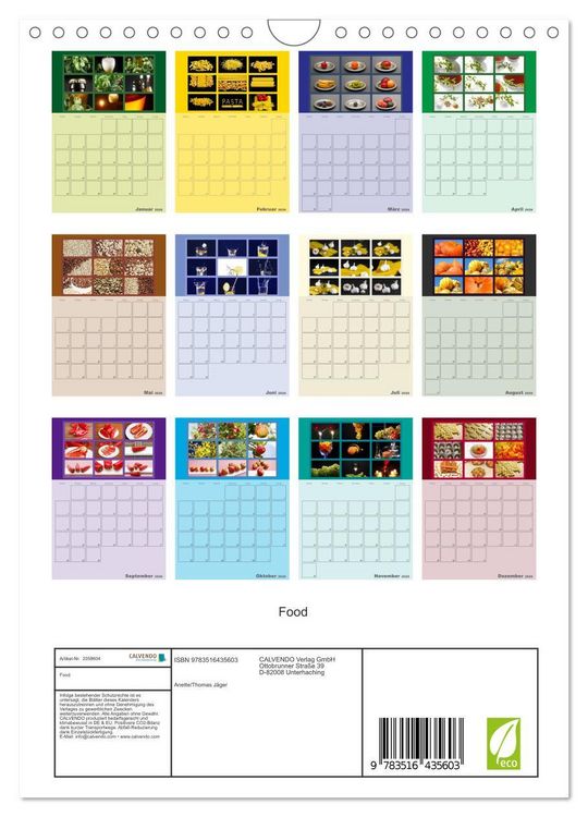 Produktbild: Food (Wandkalender 2026 DIN A4 hoch), CALVENDO Monatskalender