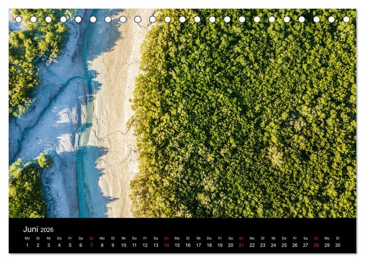 Produktbild: Australien 2026 Kimberley aus der Vogelperspektive (Tischkalender 2026 DIN A5 quer), CALVENDO Monatskalender