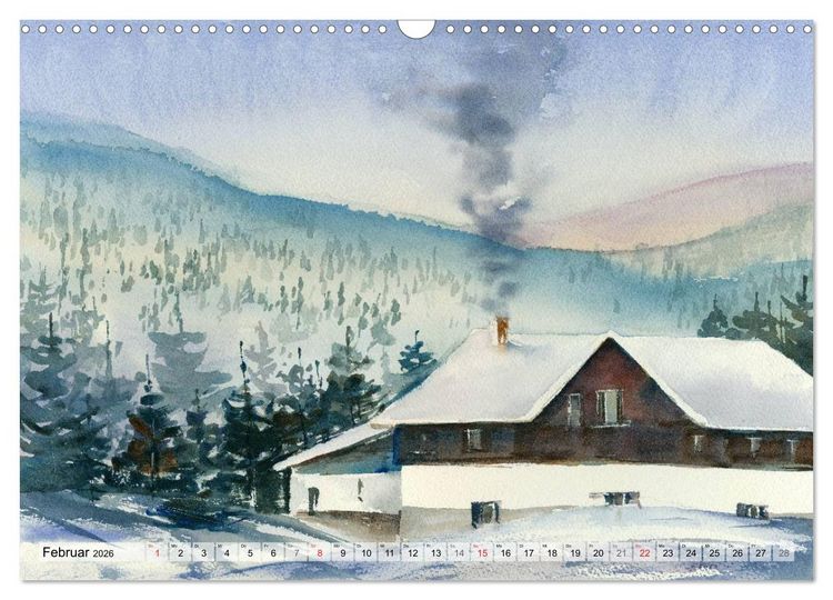 Produktbild: Jahreszeiten Aquarelle (Wandkalender 2026 DIN A3 quer), CALVENDO Monatskalender
