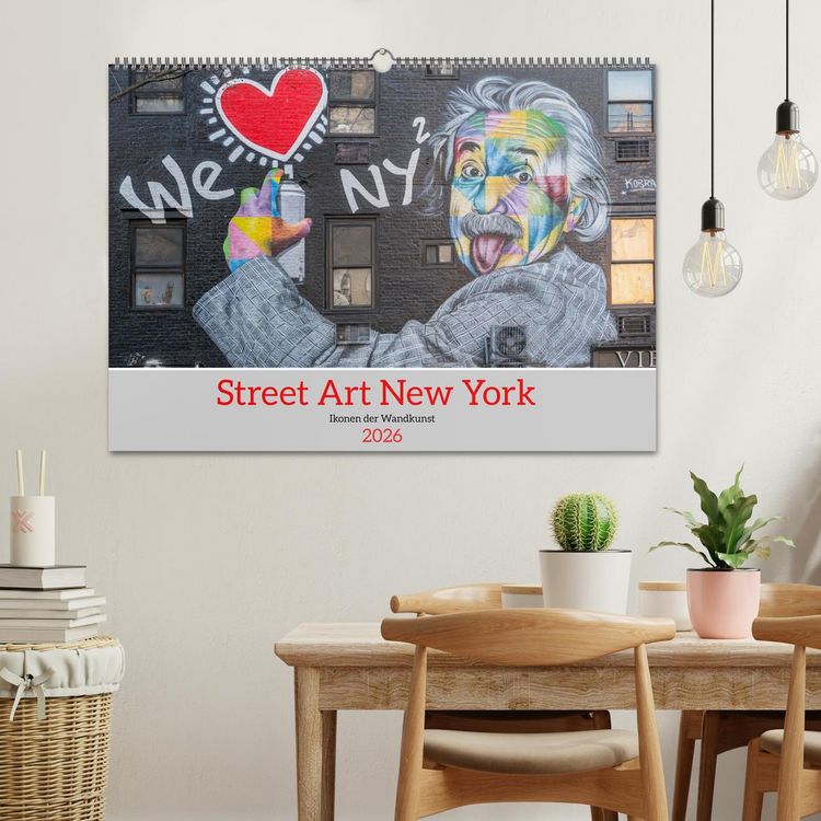Produktbild: Street Art New York &ndash; Ikonen der Wandkunst (Wandkalender 2026 DIN A2 quer), CALVENDO Monatskalender