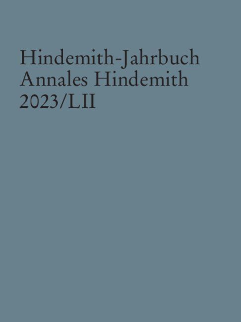 Produktbild: Hindemith-Jahrbuch