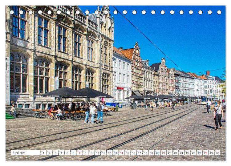Produktbild: Gent - staunen und erleben (Tischkalender 2026 DIN A5 quer), CALVENDO Monatskalender