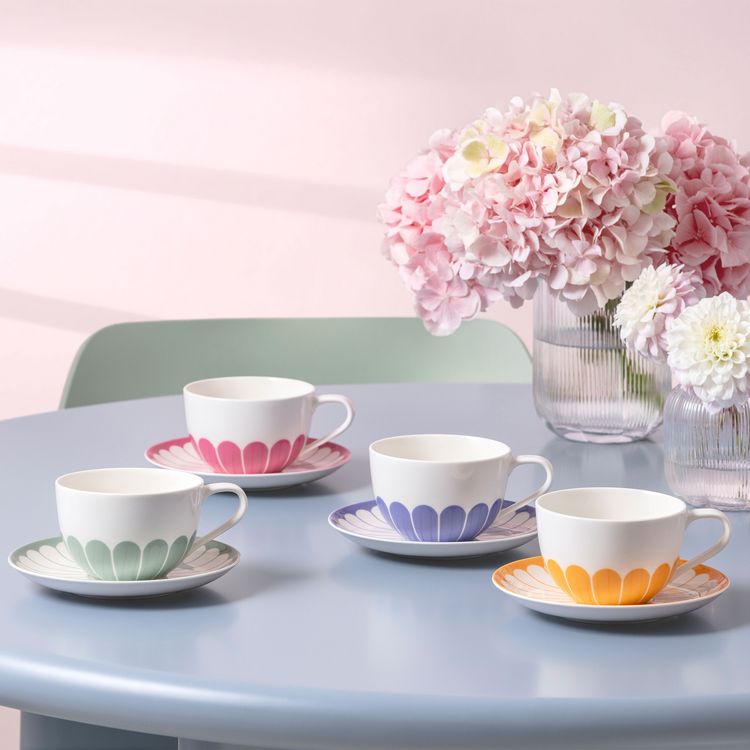 Produktbild: Villeroy & Boch Fleur Cappuccino-Tasse, 4-teilig