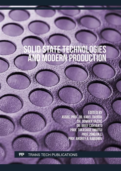 Produktbild: Solid State Technologies and Modern Production