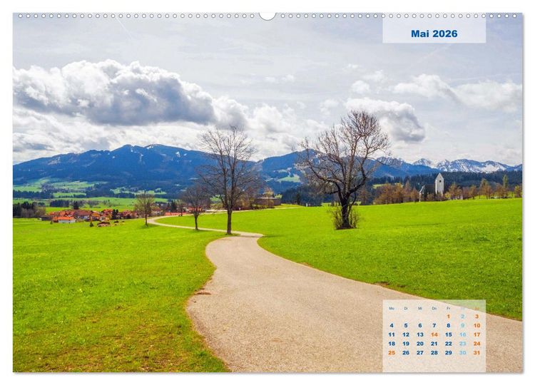 Produktbild: ALLG&Auml;U, im Wandel der Jahreszeiten. (hochwertiger Premium Wandkalender 2026 DIN A2 quer), Kunstdruck in Hochglanz