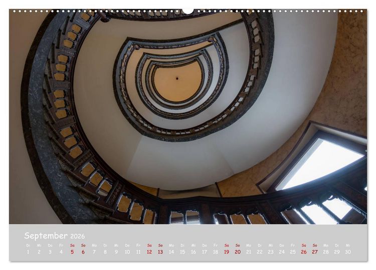 Produktbild: Hamburger Treppenspiralen (hochwertiger Premium Wandkalender 2026 DIN A2 quer), Kunstdruck in Hochglanz