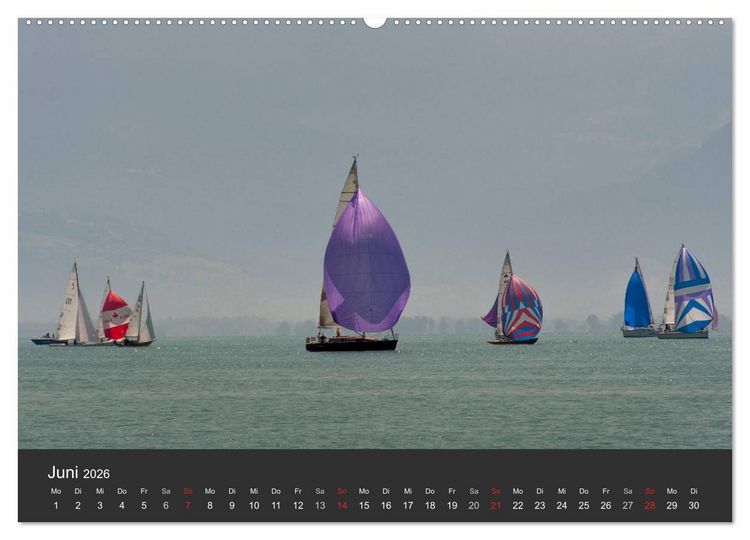 Produktbild: Segelboote auf dem Bodensee (hochwertiger Premium Wandkalender 2026 DIN A2 quer), Kunstdruck in Hochglanz