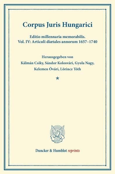 Produktbild: Corpus Juris Hungarici.