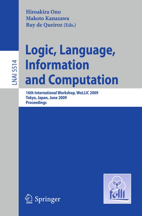Produktbild: Logic, Language, Information and Computation