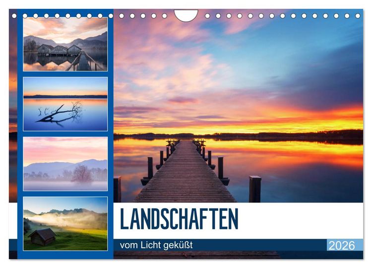 Produktbild: Landschaften vom Licht gek&uuml;&szlig;t (Wandkalender 2026 DIN A4 quer), CALVENDO Monatskalender