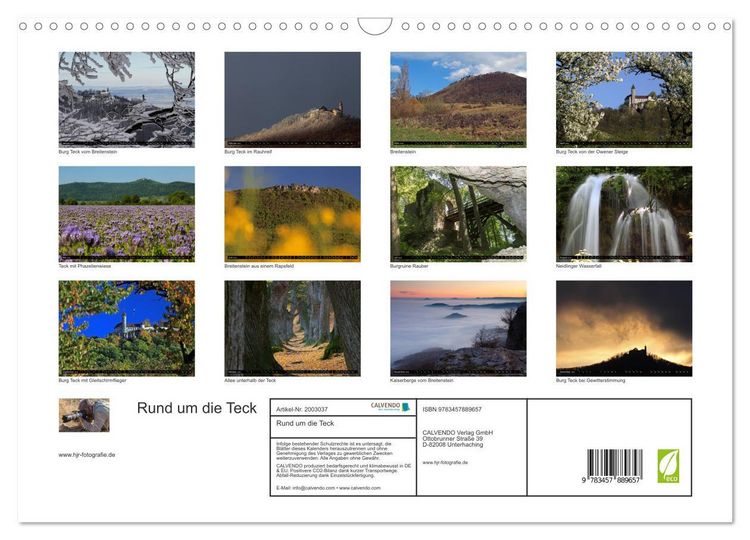 Produktbild: Rund um die Teck (Wandkalender 2026 DIN A3 quer), CALVENDO Monatskalender