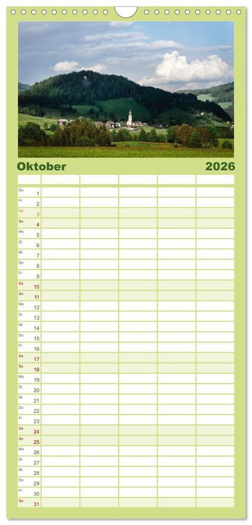 Produktbild: Familienplaner 2026 - Die Steirische Krakau mit 5 Spalten (Wandkalender, 21 x 45 cm) CALVENDO