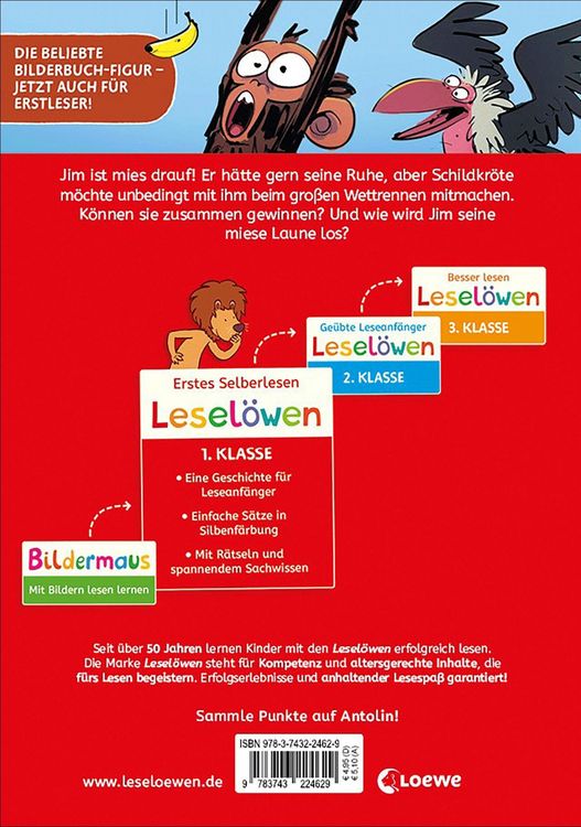 Produktbild: Lesel&ouml;wen 1. Klasse - Jim ist mies drauf - Fertig, los...Banane!