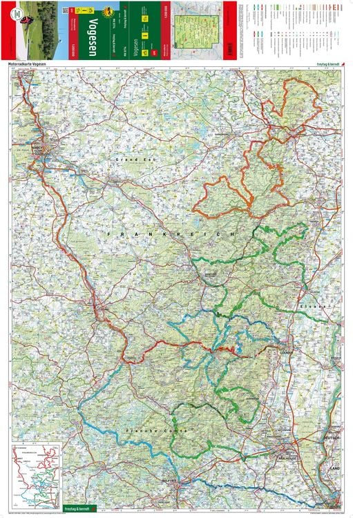 Produktbild: freytag & berndt Motorradkarte Vogesen 1:200.000
