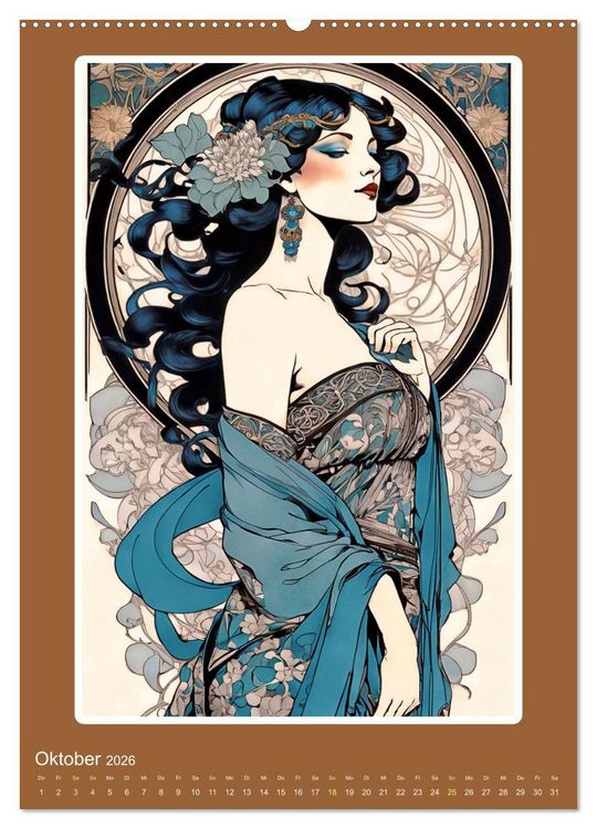Produktbild: Illustrationskunst der Belle &Eacute;poque (hochwertiger Premium Wandkalender 2026 DIN A2 hoch), Kunstdruck in Hochglanz