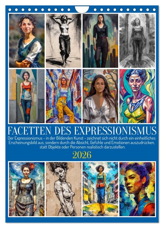 Produktbild: Facetten des Expressionismus (Wandkalender 2026 DIN A4 hoch), CALVENDO Monatskalender
