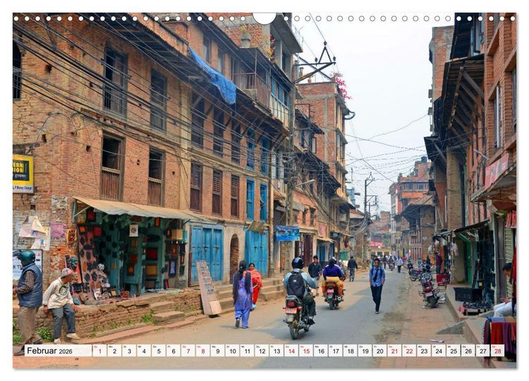 Produktbild: LALITPUR, die alte K&ouml;nigsstadt (Wandkalender 2026 DIN A3 quer), CALVENDO Monatskalender