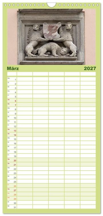 Produktbild: Familienplaner 2027 - Passau - Dreifl&uuml;ssestadt an Donau, Inn und Ilz mit 5 Spalten (Wandkalender, 21 x 45 cm) CALVENDO