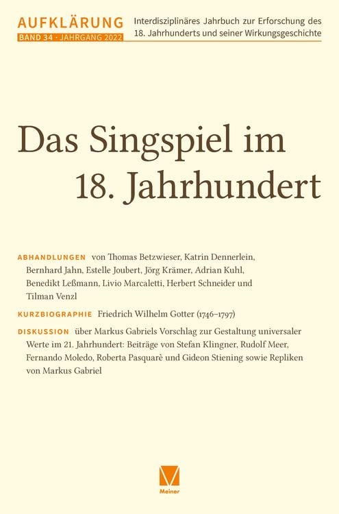 Produktbild: Aufkl&auml;rung 34: Das Singspiel im 18. Jahrhundert