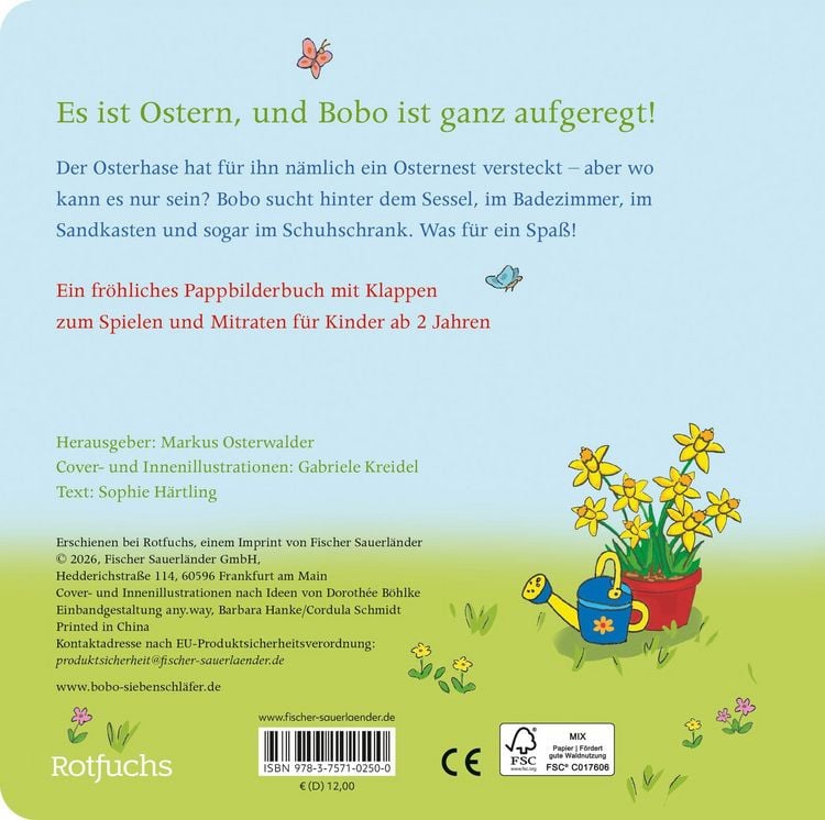 Produktbild: Frohe Ostern, Bobo Siebenschl&auml;fer!